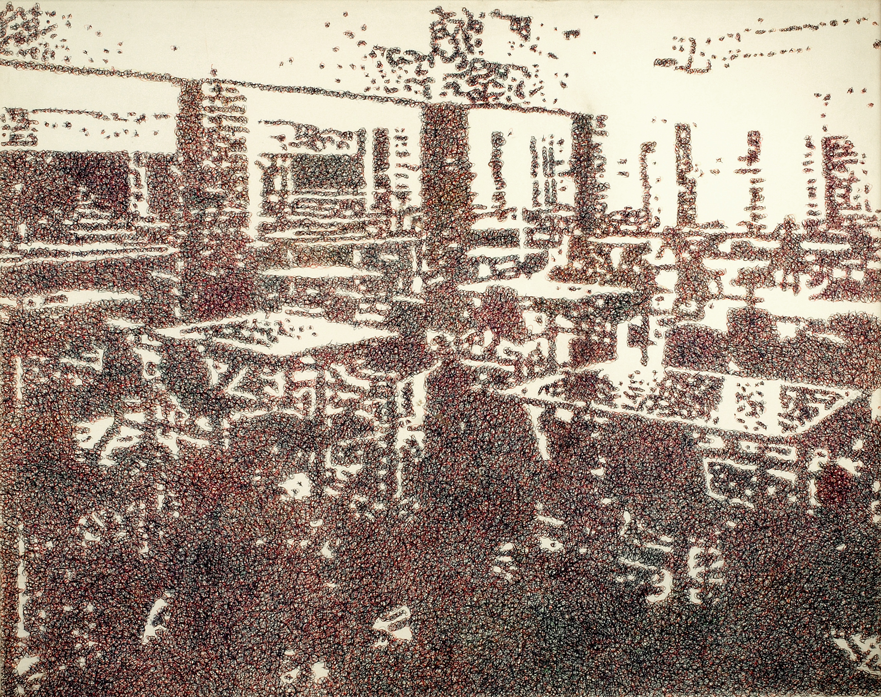 Esferográfica sobre papel, 122x160 cm
